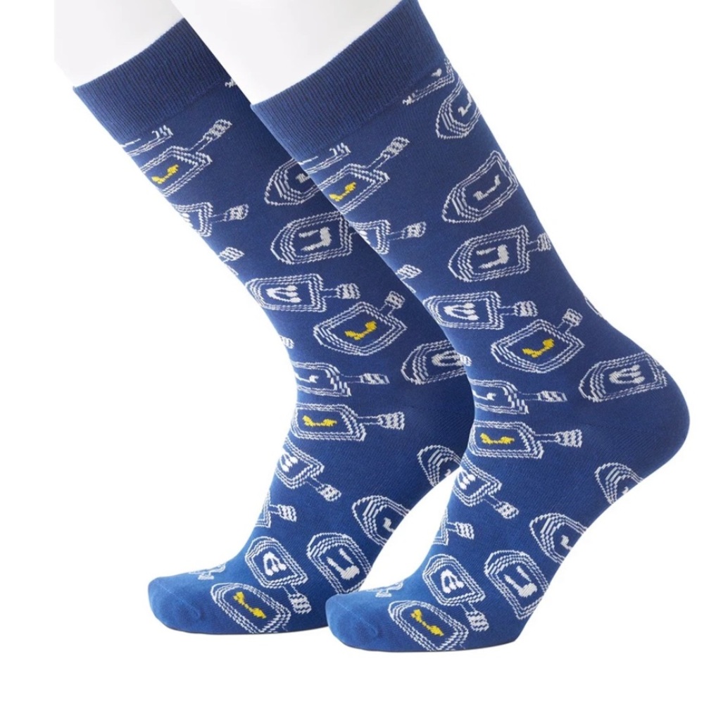 Beau Ties of Vermont Lucky Dreidal Socks ( US 8-12.5)